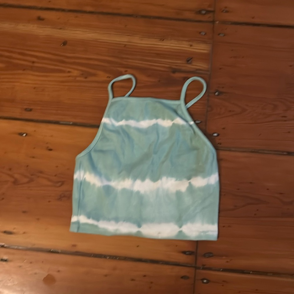 Turquoise Zara crop top